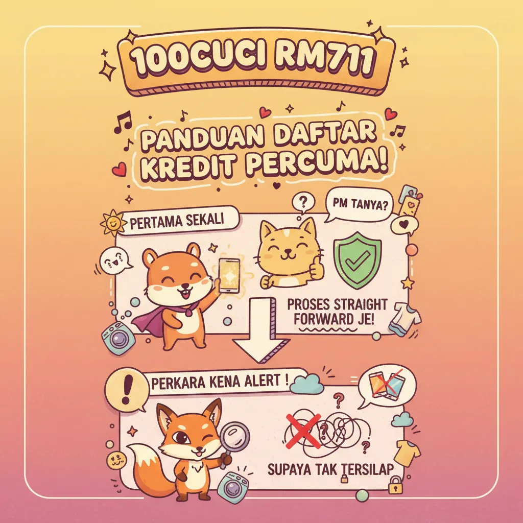 Panduan Daftar 100cuci RM711 & Kredit Percuma
